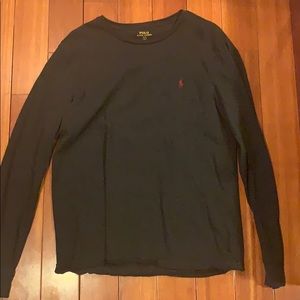 **Slightly Worn** Dark Grey Polo Long Sleeve T